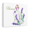 art printed on canvas girl with lavender. Blossom